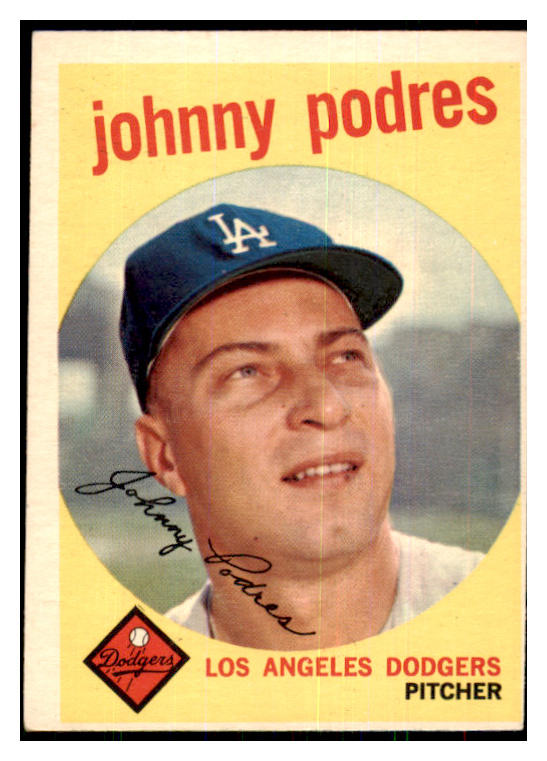 1959 Topps Baseball #495 Johnny Podres Dodgers VG-EX 433778