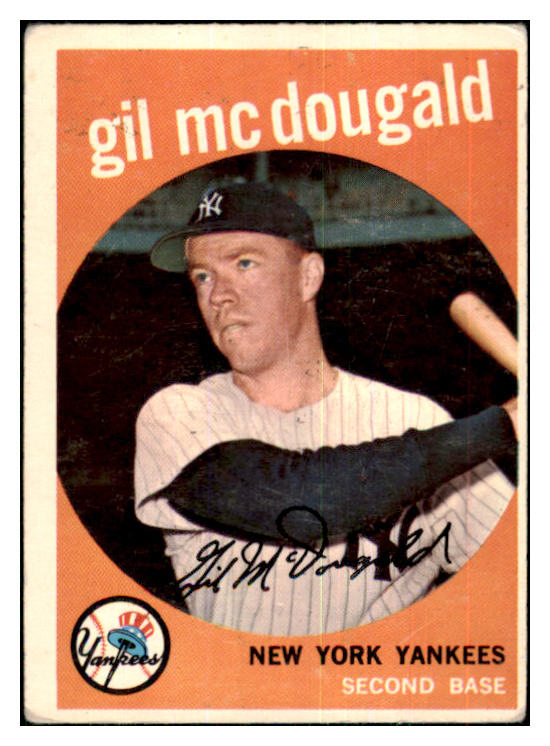 1959 Topps Baseball #345 Gil McDougald Yankees VG-EX 433802