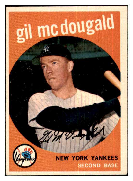 1959 Topps Baseball #345 Gil McDougald Yankees EX 433803