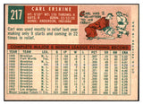 1959 Topps Baseball #217 Carl Erskine Dodgers NR-MT 433849