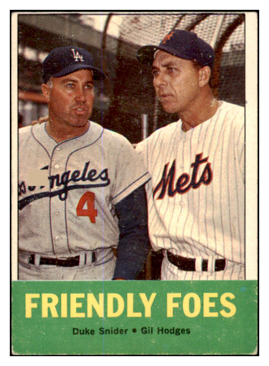 1963 Topps Baseball #068 Duke Snider Gil Hodges VG-EX 433857