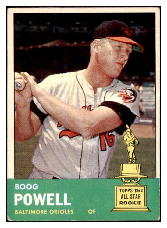 1963 Topps Baseball #398 Boog Powell Orioles EX 433865