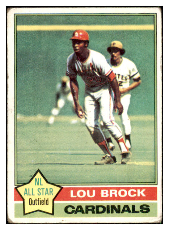 1976 Topps Baseball #010 Lou Brock Cardinals VG 433903