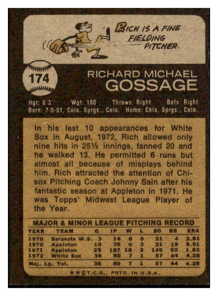 1973 Topps Baseball #174 Goose Gossage White Sox NR-MT 433951