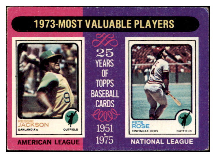 1975 Topps Baseball #211 Reggie Jackson Pete Rose VG-EX 433957