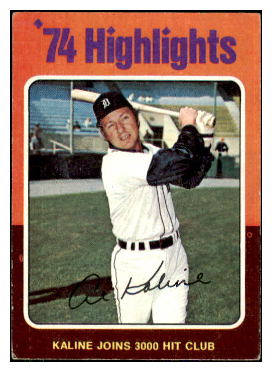 1975 Topps Baseball #004 Al Kaline HL Tigers VG-EX 433967