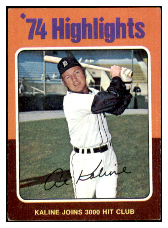 1975 Topps Baseball #004 Al Kaline HL Tigers EX 433968