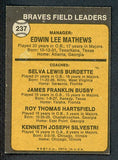 1973 Topps Baseball #237 Eddie Mathews Braves EX-MT 434008