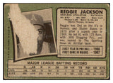 1971 Topps Baseball #020 Reggie Jackson A's FR-GD back damage 434033