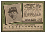 1971 Topps Baseball #014 Dave Concepcion Reds EX-MT 434040