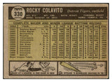 1961 Topps Baseball #330 Rocky Colavito Tigers VG-EX 434105