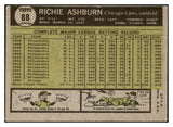 1961 Topps Baseball #088 Richie Ashburn Cubs EX 434108