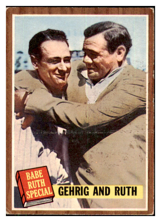 1962 Topps Baseball #140 Babe Ruth Lou Gehrig VG-EX 434128