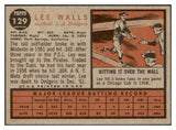 1962 Topps Baseball #129 Lee Walls Dodgers EX-MT Variation 434139