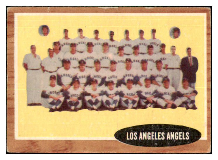 1962 Topps Baseball #132 Los Angeles Angels Team VG Variation 434149