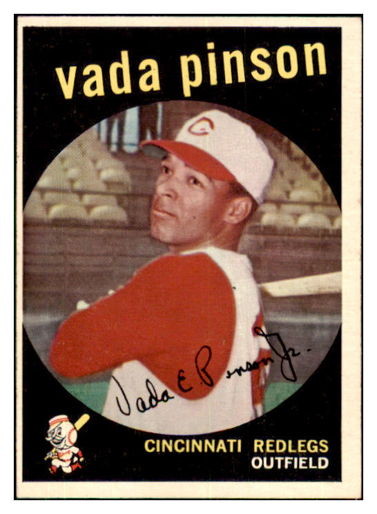 1959 Topps Baseball #448 Vada Pinson Reds EX-MT 434202