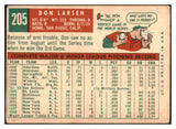 1959 Topps Baseball #205 Don Larsen Yankees VG-EX 434208