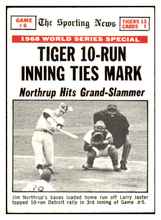 1969 Topps Baseball #167 World Series Game 6 Jim Northrup EX 434220