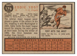 1962 Topps Baseball #176 Eddie Yost Angels EX-MT Variation 434250