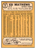 1968 Topps Baseball #058 Eddie Mathews Tigers EX-MT 434298