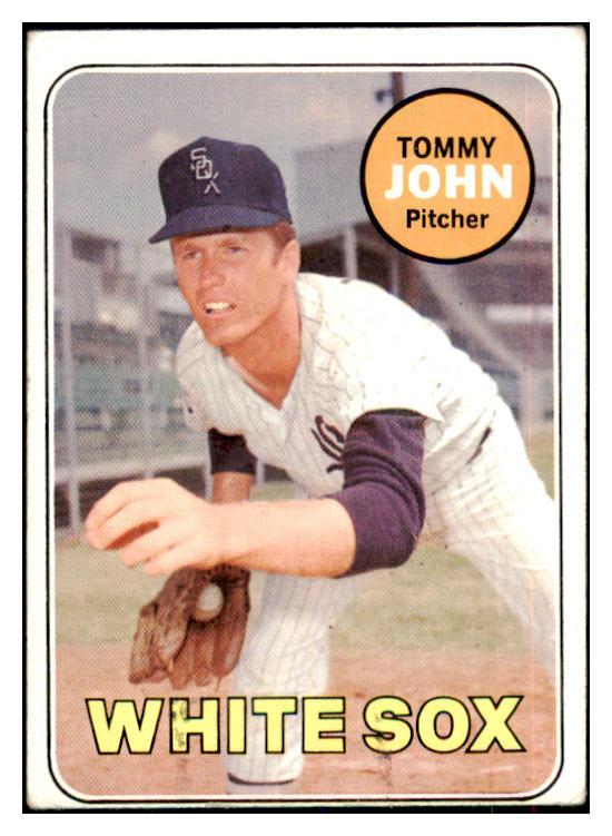 1969 Topps Baseball #465 Tommy John White Sox VG 434398