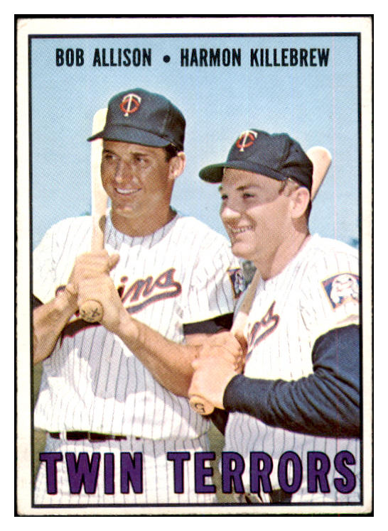 1967 Topps Baseball #334 Harmon Killebrew Bob Allison VG-EX 434438