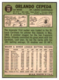 1967 Topps Baseball #020 Orlando Cepeda Cardinals EX-MT 434444