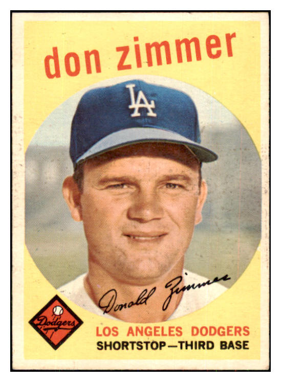 1959 Topps Baseball #287 Don Zimmer Dodgers EX-MT 434471