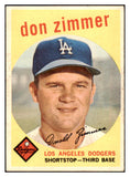 1959 Topps Baseball #287 Don Zimmer Dodgers EX-MT 434471