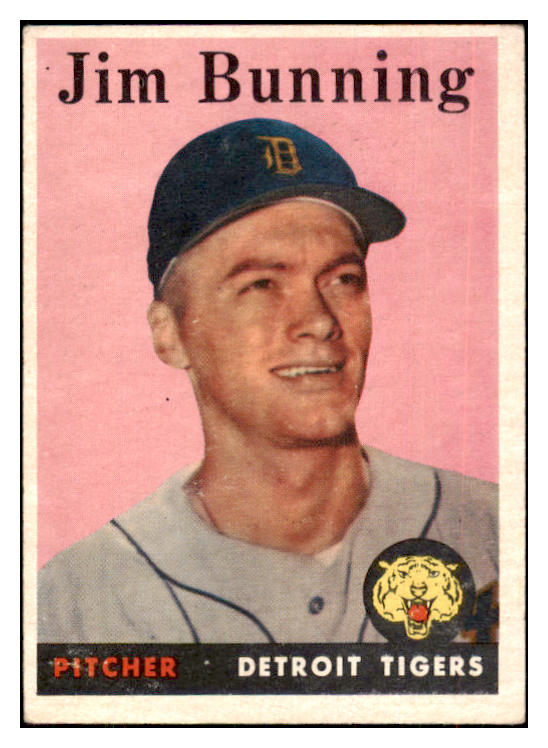 1958 Topps Baseball #115 Jim Bunning Tigers VG-EX 434482