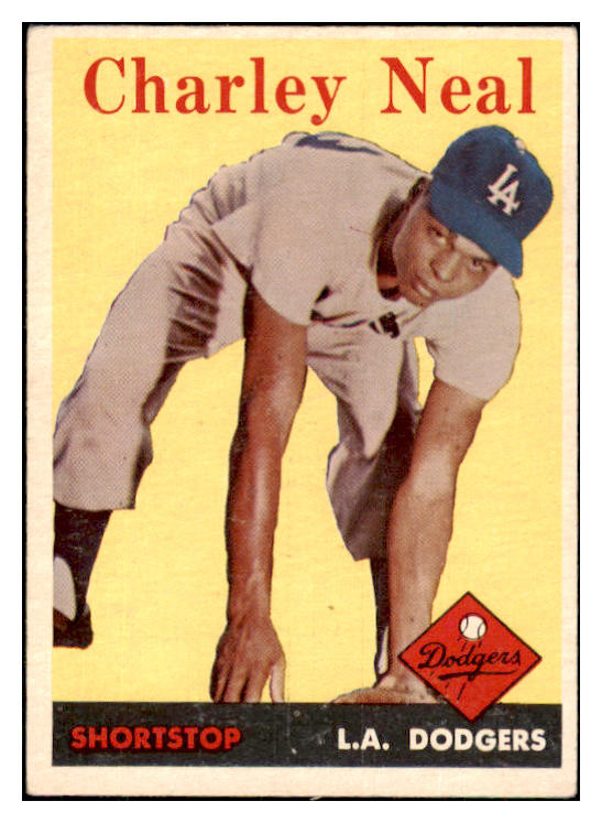 1958 Topps Baseball #016 Charlie Neal Dodgers EX 434509