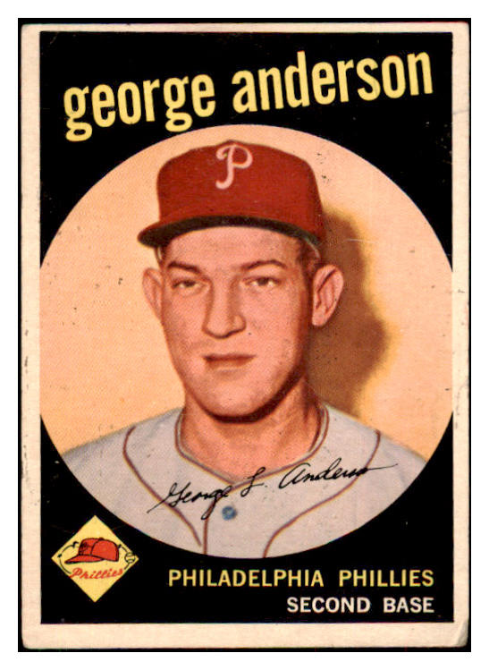 1959 Topps Baseball #338 Sparky Anderson Phillies VG 434545