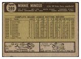 1961 Topps Baseball #380 Minnie Minoso White Sox VG 434556