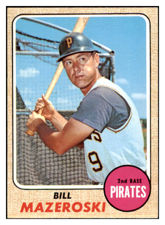 1968 Topps Baseball #390 Bill Mazeroski Pirates EX-MT 434571