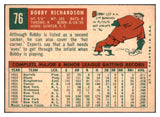 1959 Topps Baseball #076 Bobby Richardson Yankees EX 434575
