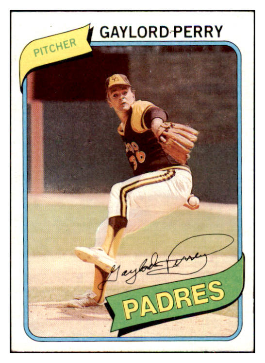 1980 Topps Baseball #280 Gaylord Perry Padres NR-MT 434681