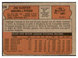1972 Topps Baseball #330 Catfish Hunter A's VG-EX 434689