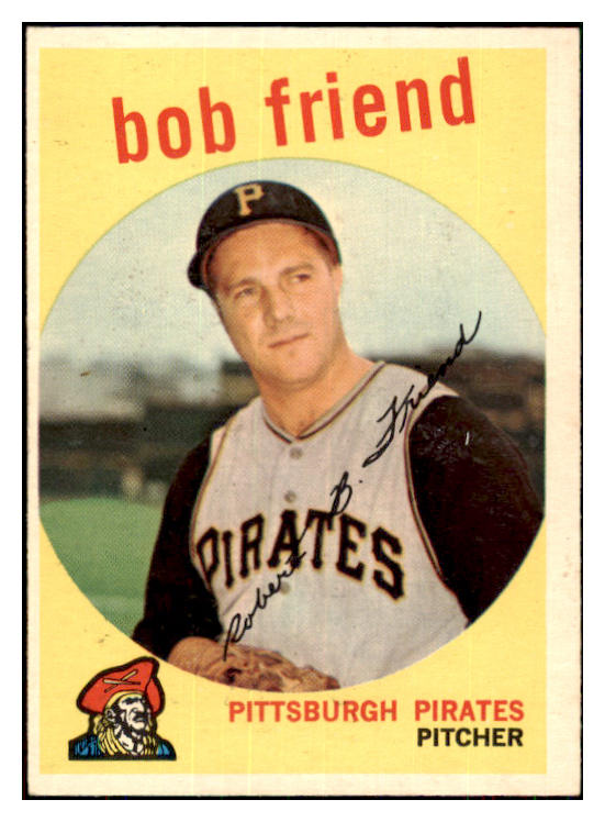 1959 Topps Baseball #460 Bob Friend Pirates EX-MT 434747