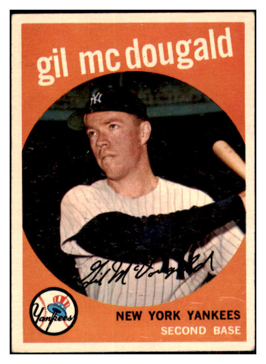 1959 Topps Baseball #345 Gil McDougald Yankees VG-EX 434757