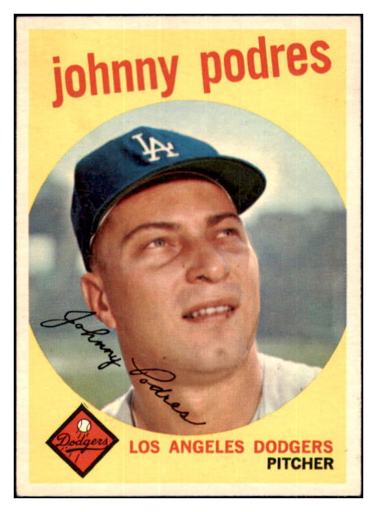 1959 Topps Baseball #495 Johnny Podres Dodgers EX-MT 434763