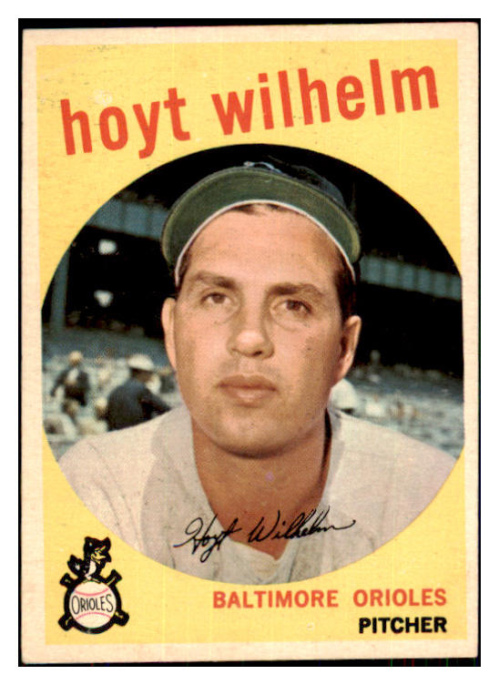 1959 Topps Baseball #349 Hoyt Wilhelm Orioles EX-MT 434775
