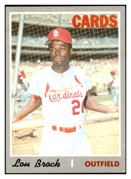 1970 Topps Baseball #330 Lou Brock Cardinals VG-EX 434816