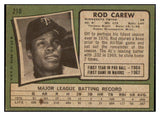 1971 Topps Baseball #210 Rod Carew Twins VG-EX 434820