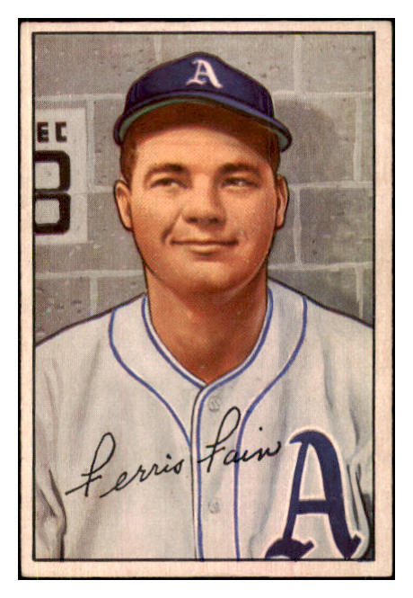 1952 Bowman Baseball #154 Ferris Fain A's EX-MT 434898
