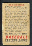 1951 Bowman Baseball #219 Gene Woodling Yankees FR-GD 434921
