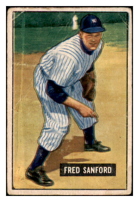 1951 Bowman Baseball #145 Fred Sanford Yankees GD-VG 434925