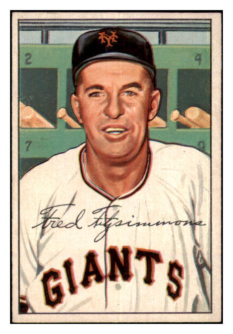 1952 Bowman Baseball #234 Fred Fitzsimmons Giants EX-MT 434931