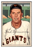 1952 Bowman Baseball #234 Fred Fitzsimmons Giants EX-MT 434931