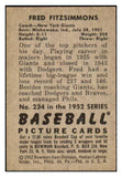 1952 Bowman Baseball #234 Fred Fitzsimmons Giants EX-MT 434931