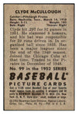 1952 Bowman Baseball #099 Clyde Mccullough Pirates EX-MT 434945